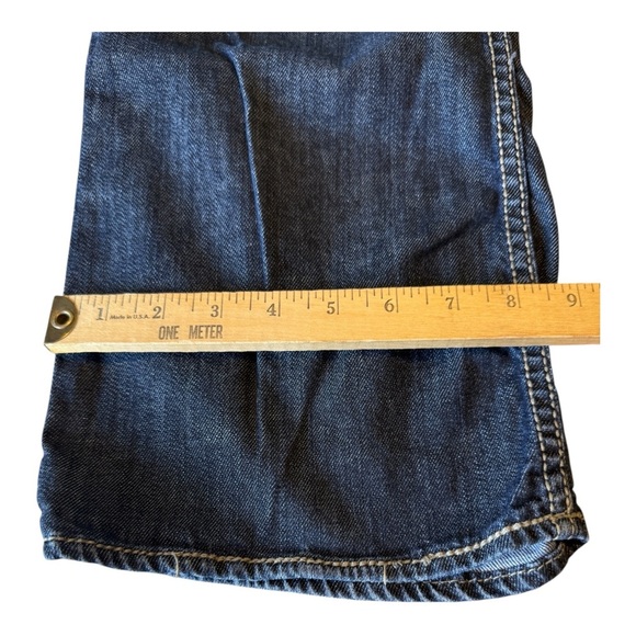 Buckle BKE Derek Bootleg Men’s Blue Denim Jeans Wiskering Western Bootcut 33S - Picture 8 of 10